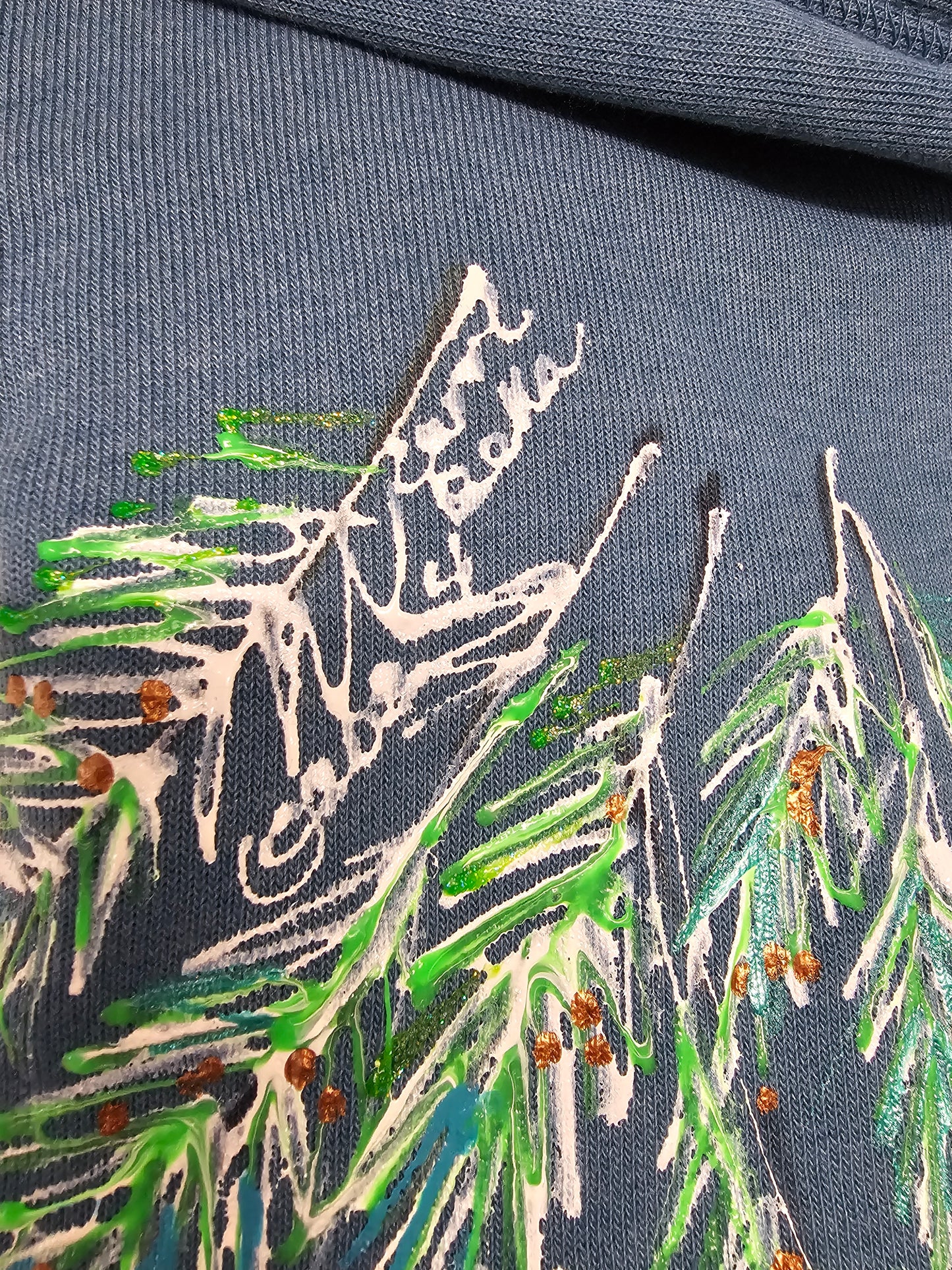 Spruce Tip Necklace Sweatshirt By Bella Art To Wear