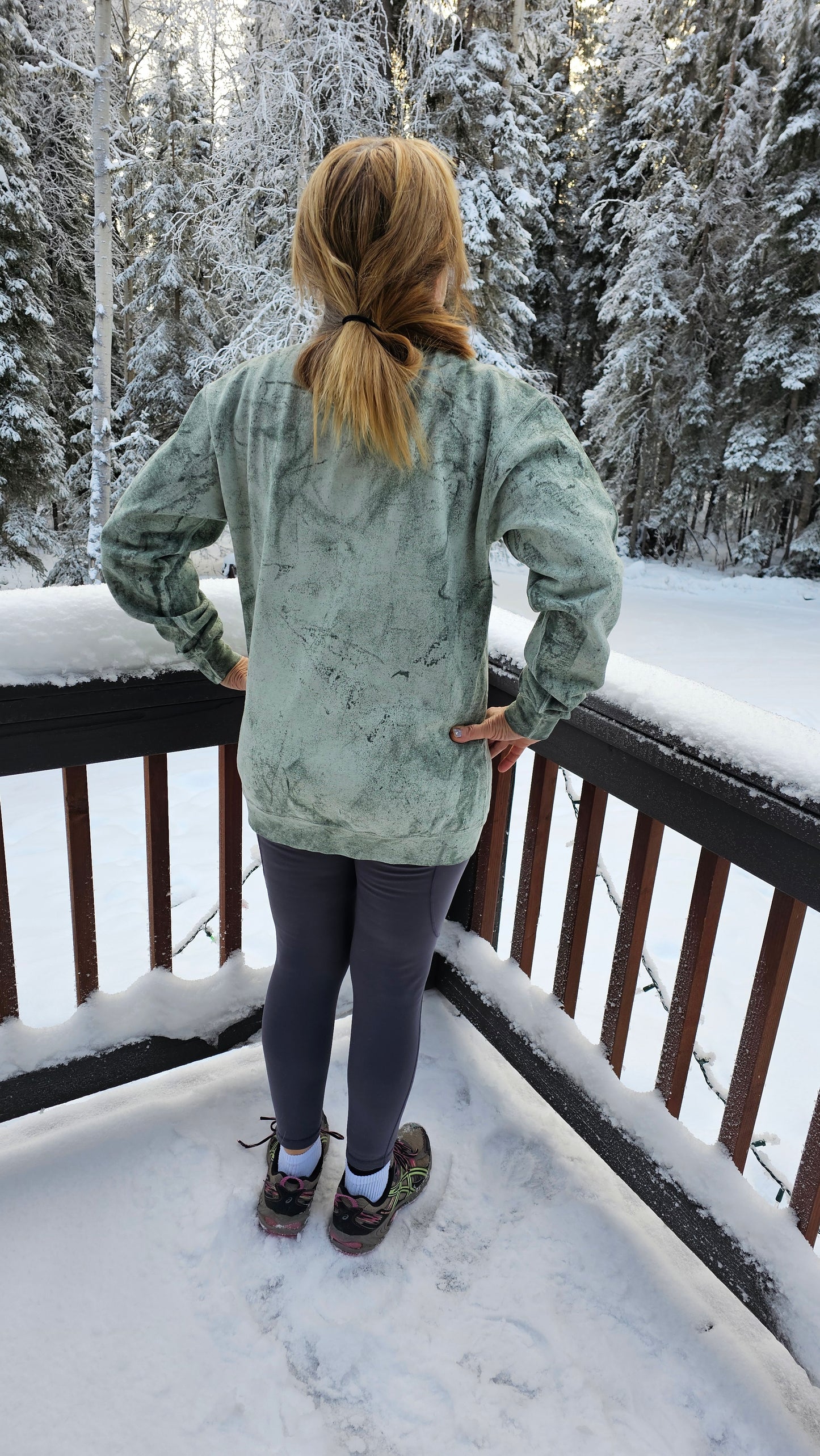Spruce Bough Crew Neck Sweatshirt by Bella Art To Wear