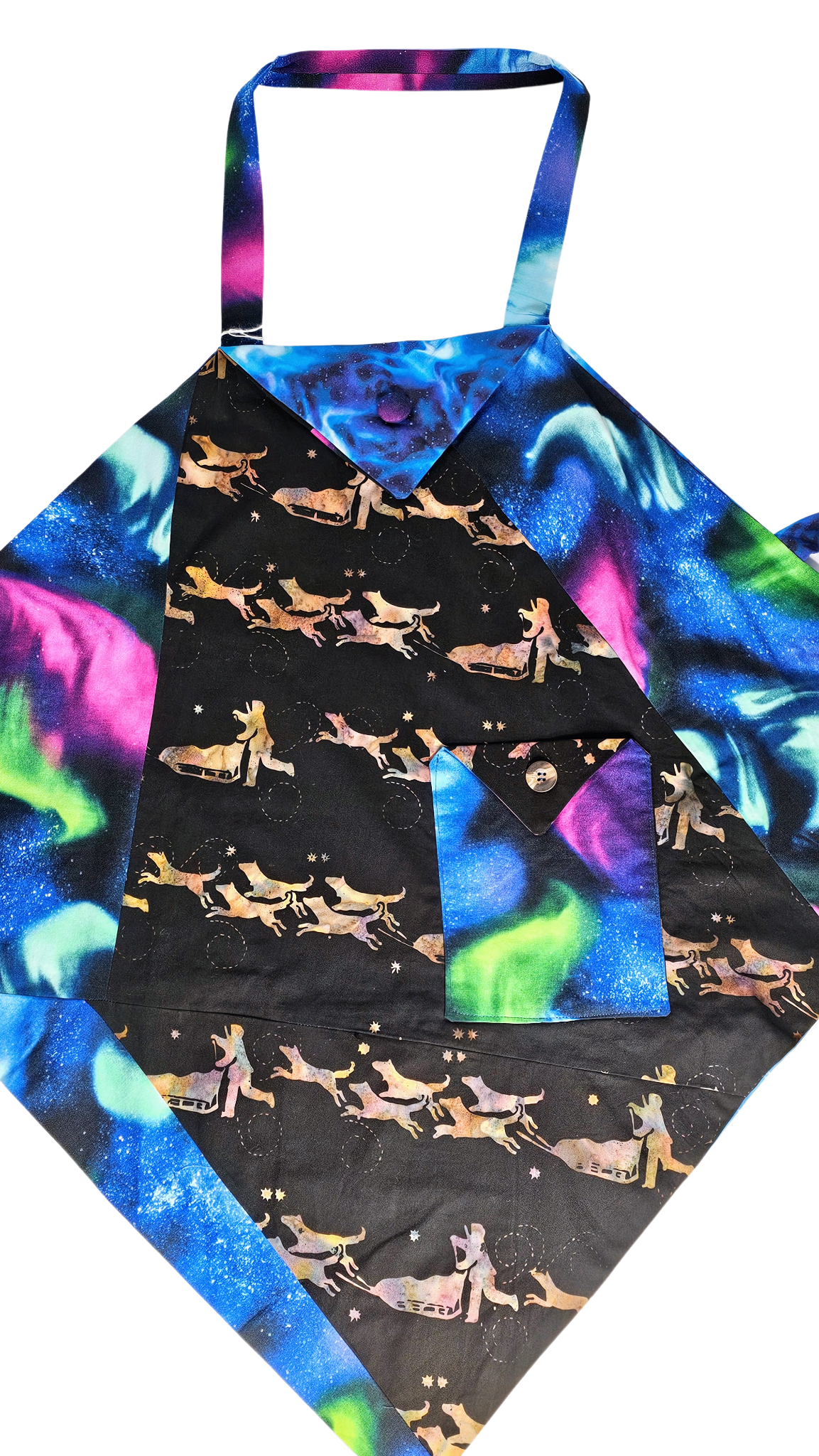 Alaskan Iditarod And Aurora Borealis Apron By Artful Kitchen Wear