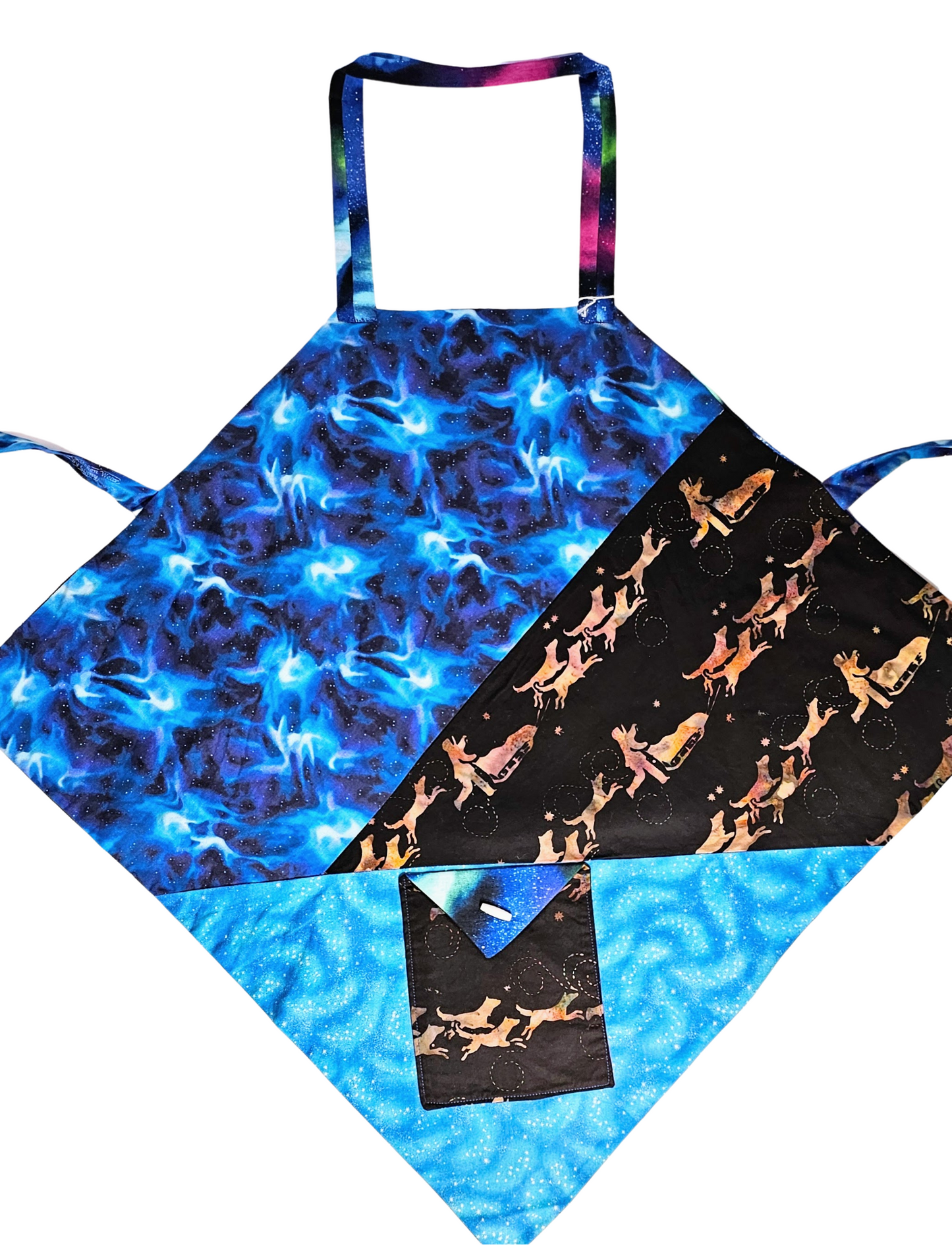 Alaskan Iditarod And Aurora Borealis Apron By Artful Kitchen Wear