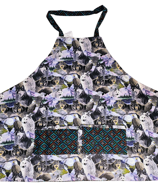Eagles And Wolves Of Alaska Apron By Artful Kitchen Wear