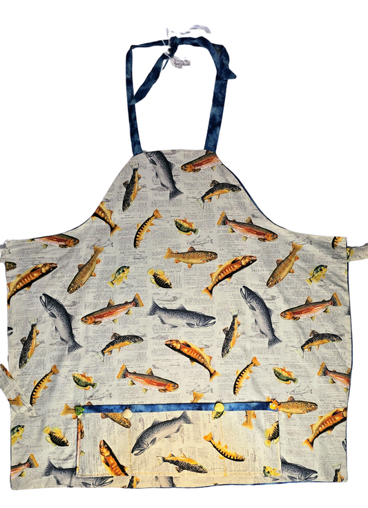 Fishing Up River In Alaska Apron