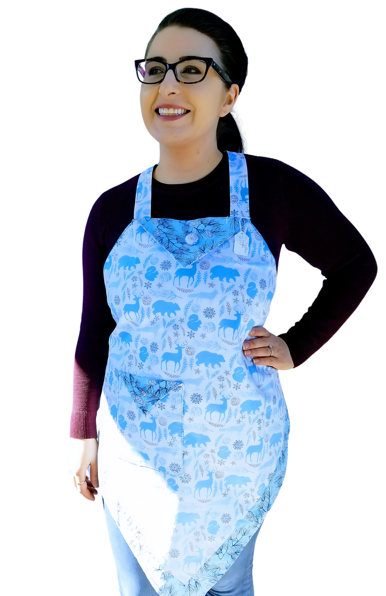 Snowman And Snowladies Love Alaska Apron By Artful Kitchen Wear