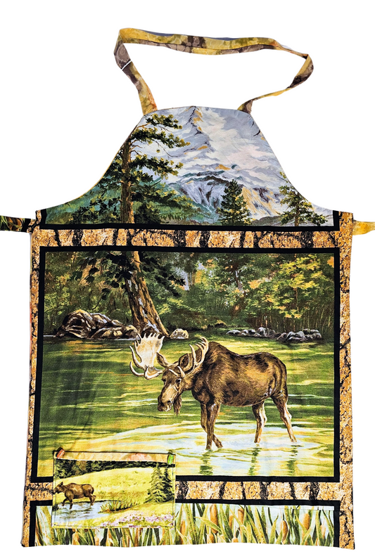 Moose On The Loose Apron By Artful Kitchen Wear