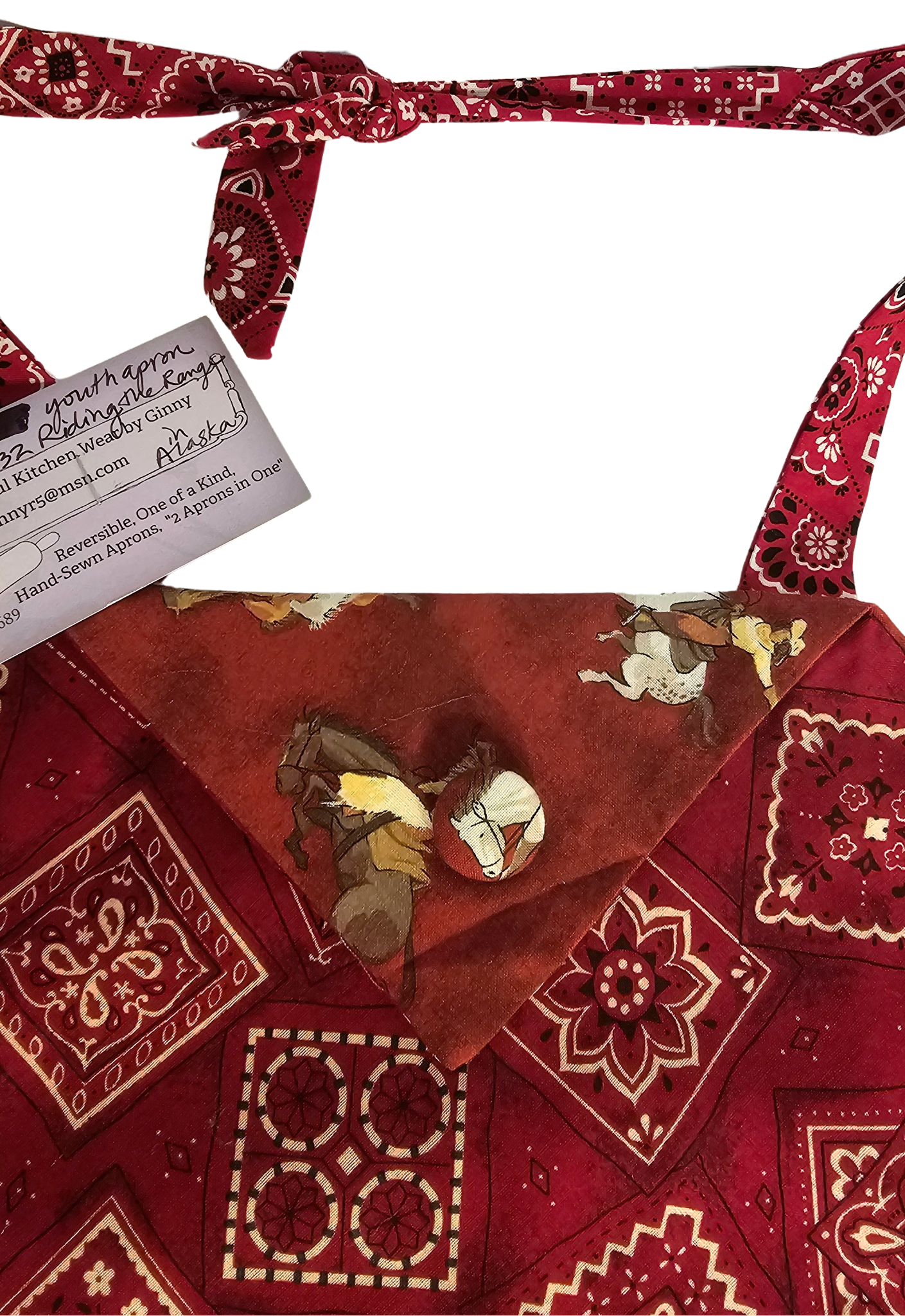 Riding The Range Youth Apron By Artful Kitchen Wear