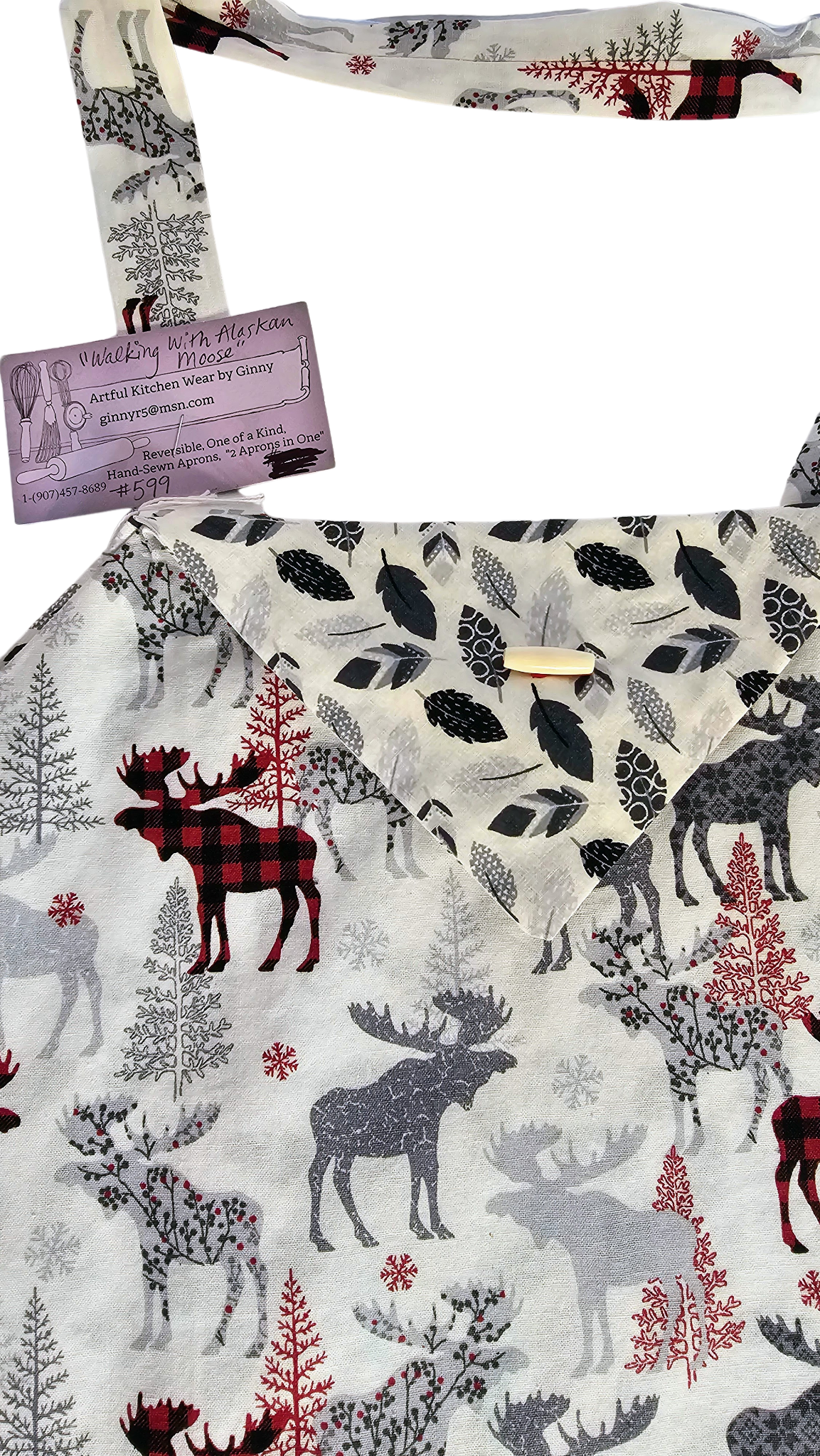 Walking Around With Alaskan Moose Apron By Artful Kitchen Wear