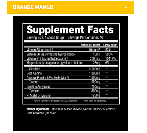 Project #1 AMP-Nox Pump Pre-Workout