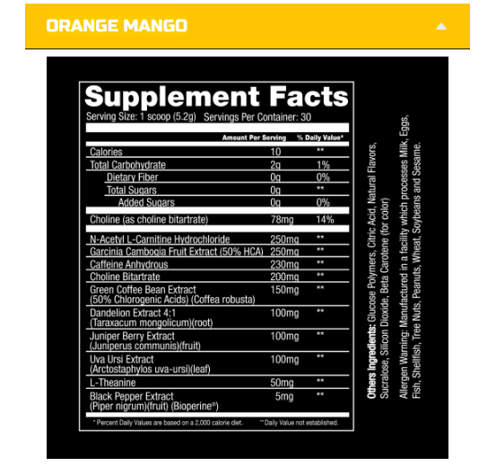 Project #1 Embrax Thermogenic Pre-Workout