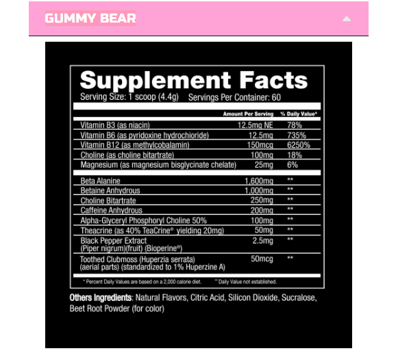 Project #1 Quantum-X Stim Pre-Workout