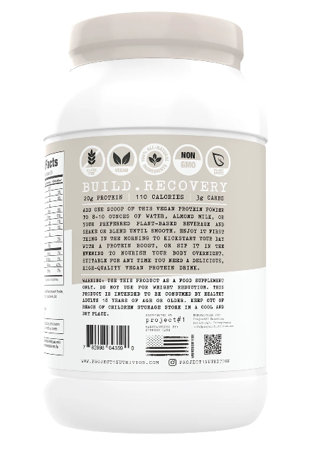 Project #1 Vegan Pea Protein | Premium Plant Protein Powder